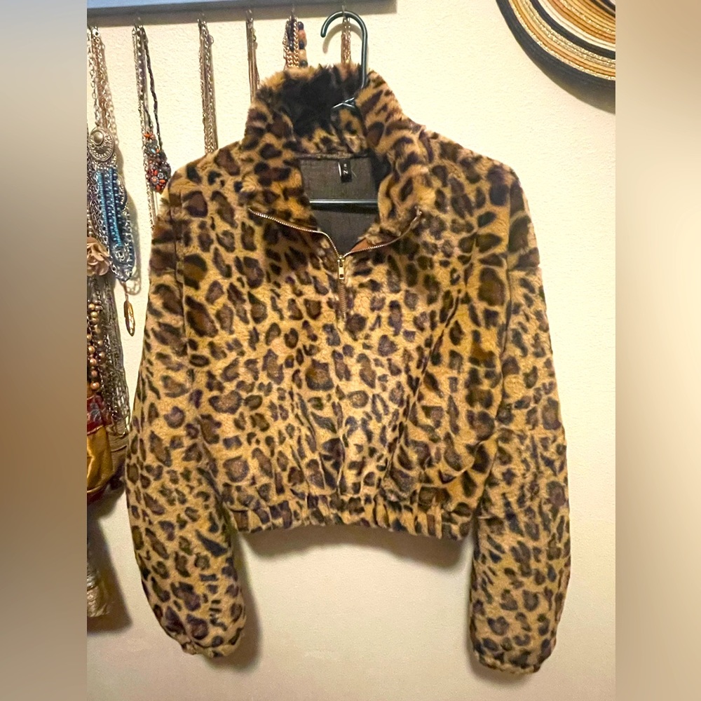 Faux fur pullover